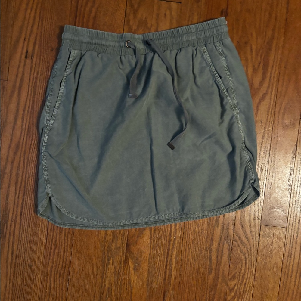 Casual olive Drawstring Skirt